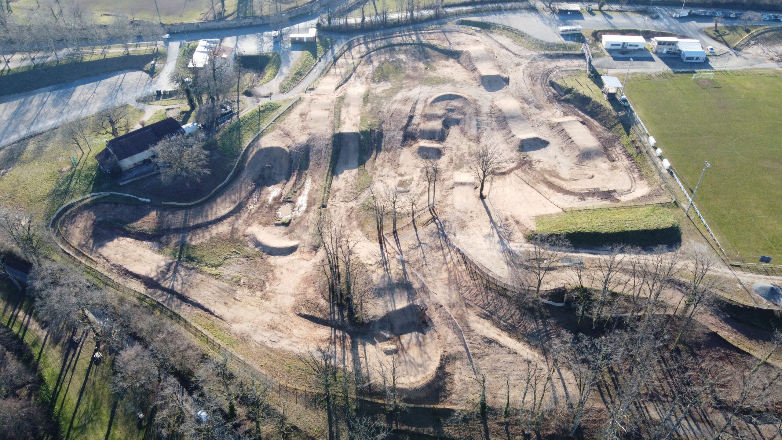 Vue aérienne circuit de motocross Lacapelle Marival